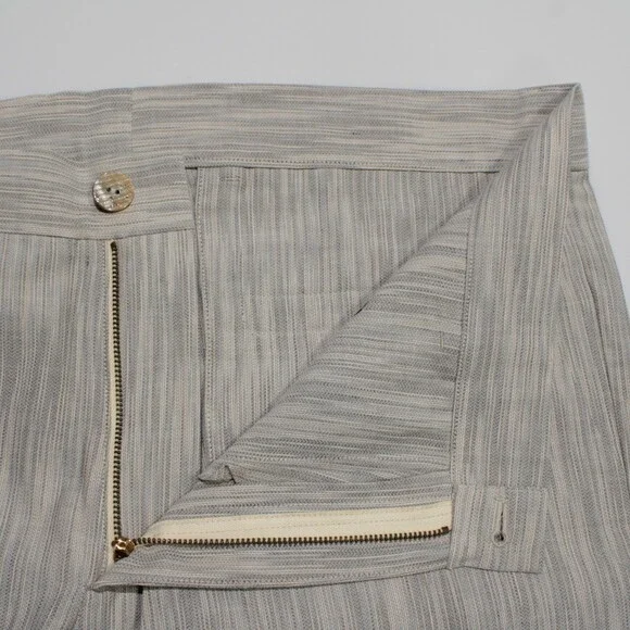Italo Ferretti NWT Chino / Bermuda Shorts Size XL in Gray Melange Cotton & Linen